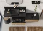 Arezzo design márvány 120x46 cm konzolos mosdópult, matt fekete AR-168244