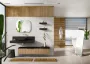Arezzo design márvány 120x46 cm konzolos mosdópult, matt fekete AR-168244
