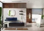 Arezzo design márvány fali panel 100x20 cm, matt kék AR-168273