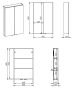 Arezzo design univerzális felsőszekrény 50x80 cm, matt szürke AR-168311