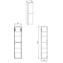 Arezzo design univerzális állószekrény 40x180 cm, magasfényű fekete AR-168313