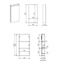 Arezzo design univerzális felsőszekrény 40x80 cm, magasfényű fekete AR-168319