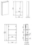 Arezzo design univerzális felsőszekrény 40x80 cm, canela tölgy AR-168321