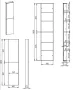 Arezzo design univerzális állószekrény 40x180 cm, matt fekete AR-168331