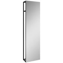   Arezzo design Nebo tükör tölgy polccal 50x190 cm, matt fekete AR-168366