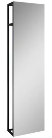 Arezzo design Nebo tükör tölgy polccal 50x190 cm, matt fekete AR-168366