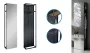Arezzo design Nebo tükör tölgy polccal 50x190 cm, matt fekete AR-168366