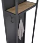 Arezzo design Nebo tükör tölgy polccal 50x190 cm, matt fekete AR-168366
