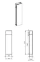 Arezzo design Nebo tükör tölgy polccal 50x190 cm, matt fekete AR-168366