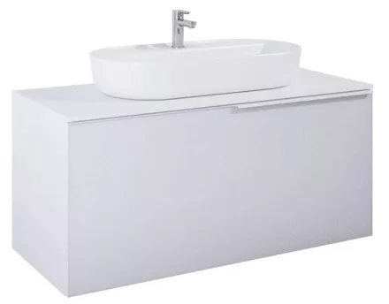 Arezzo design Malibu matt fehér alsószekrény 1+1 fiók, 120 cm AR-168382