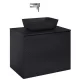 Arezzo design Malibu matt fekete alsószekrény 1+1 fiók, 70 cm AR-168386