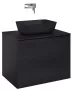 Arezzo design Malibu matt fekete alsószekrény 1+1 fiók, 70 cm AR-168386