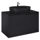 Arezzo design Malibu matt fekete alsószekrény 1+1 fiók, 90 cm AR-168387