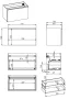 Arezzo design Malibu matt fekete alsószekrény 1+1 fiók, 90 cm AR-168387