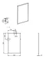 Arezzo design keretes tükör 50x80 cm, fekete AR-168408