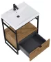 Arezzo design Nebo alsószekrény 60x45,5 cm, 1 fiókkal, canela tölgy, matt fekete AR-168431SET