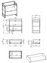 Arezzo design Nebo alsószekrény 80x45,5 cm, 1 fiókkal, canela tölgy, matt fekete AR-168432SET