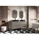 Arezzo design Sharon ovális LED tükör 52x92 cm, fekete AR-168462