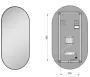 Arezzo design Sharon ovális LED tükör 52x92 cm, arany AR-168463