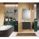 Arezzo design Etna 2 fiókos szekrény mosdóval 60x38,4 grafit fogantyúk, matt antracit AR-168486