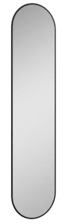 Arezzo design Sharon ovális LED tükör 35x150 cm, fekete AR-168505