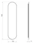 Arezzo design Sharon ovális LED tükör 35x150 cm, fekete AR-168505