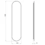Arezzo design Sharon ovális LED tükör 35x150 cm, arany AR-168507