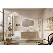 Arezzo design Twin aszimmetrikus fali 80x60 cm tükör LED világítással