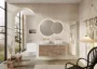 Arezzo design Twin aszimmetrikus fali 80x60 cm tükör LED világítással