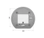 Arezzo design Ovális Led tükö 100x90 cm, nikkel AR-168512