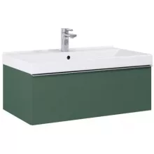   Arezzo design Monterey 80 alsószekrény szifonkivágással, 1 fiókkal, matt zöld AR-168560