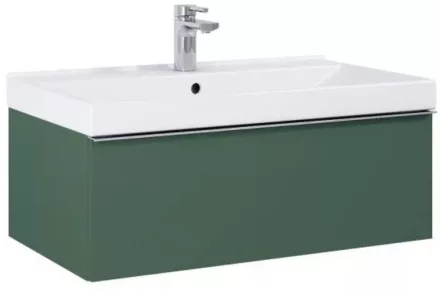 Arezzo design Monterey 80 alsószekrény szifonkivágással, 1 fiókkal, matt zöld AR-168560