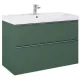 Arezzo design Monterey 80 alsószekrény szifonkivágással, 2 fiókkal, matt zöld AR-168561