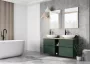 Arezzo design Monterey 100 alsószekrény 2 fiókkal és szifonkivágással, matt zöld AR-168562