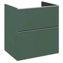   Arezzo design Monterey 60 alsószekrény mosdópulthoz szifonkivágás nélkül, 2 fiókkal, matt zöld AR-168564