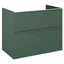   Arezzo design Monterey 80 alsószekrény szifonkivágás nélkül, 2 fiókkal, matt zöld AR-168566