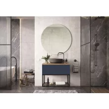   Arezzo design Monterey 60 alsószekrény szifonkivágással, 1 fiókkal, matt kék AR-168572