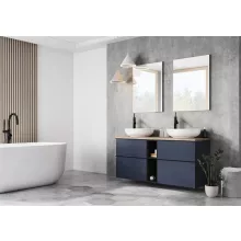   Arezzo design Monterey 60 alsószekrény szifonkivágással, 2 fiókkal, matt kék AR-168573