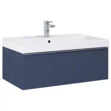   Arezzo design Monterey 80 alsószekrény szifonkivágással, 1 fiókkal, matt kék AR-168574