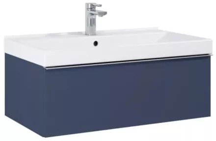 Arezzo design Monterey 80 alsószekrény szifonkivágással, 1 fiókkal, matt kék AR-168574