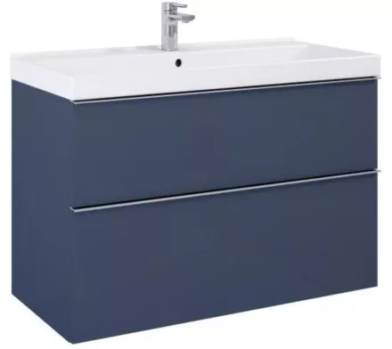 Arezzo design Monterey 80 alsószekrény szifonkivágással, 2 fiókkal, matt kék AR-168575