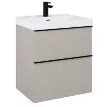   Arezzo design Monterey 60 alsószekrény szifonkivágással, 2 fiókkal, matt beige AR-168586
