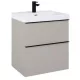 Arezzo design Monterey 60 alsószekrény szifonkivágással, 2 fiókkal, matt beige AR-168586