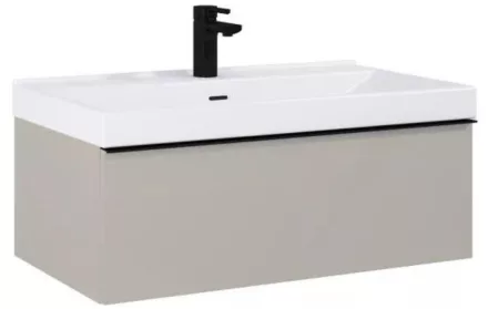 Arezzo design Monterey 80 alsószekrény szifonkivágással, 1 fiókkal, matt beige AR-168587