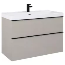   Arezzo design Monterey 80 alsószekrény szifonkivágással, 2 fiókkal, matt beige AR-168588