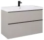 Arezzo design Monterey 80 alsószekrény szifonkivágással, 2 fiókkal, matt beige AR-168588