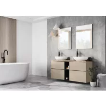   Arezzo design Monterey 100 alsószekrény 2 fiókkal és szifonkivágással, matt bézs AR-168589