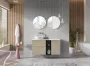 Arezzo design Monterey 100 alsószekrény 2 fiókkal és szifonkivágással, matt bézs AR-168589