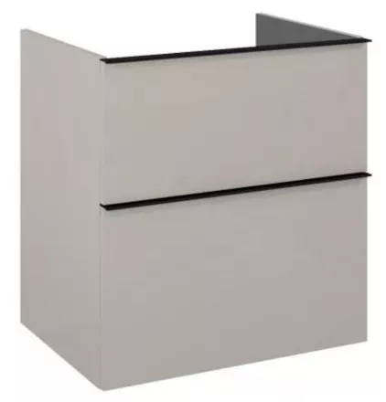 Arezzo design Monterey 60 alsószekrény mosdópulthoz szifonkivágás nélkül, 2 fiókkal, matt beige AR-168591