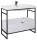 Arezzo design Nebo alsószekrény 100x45,5 cm, 1 fiókkal, fényes fehér, matt fekete AR-168673SET